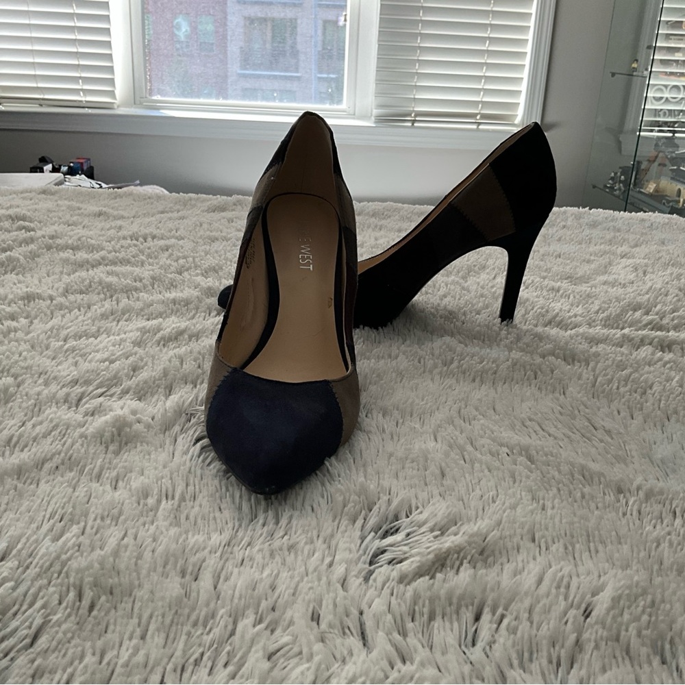 Nine West Black and Brown Stiletto Heels